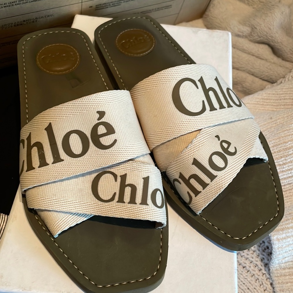 AUTHENTIC Chloé woody slides